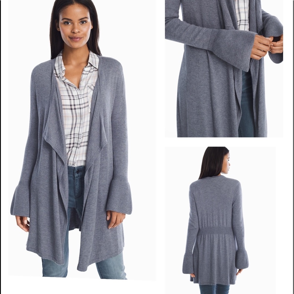 White House Black Market Drama Sleeve Midi Cover-Up